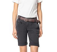 FRESH MADE Damen Bermuda-Shorts im Chino Style mit Gürtel dark-grey S