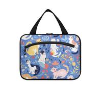 Fresh Spring Bunte Katzen hängende Reisetasche für Männer mit Haken, Designer-Multifunktionstasche für Make-up für Väter, Fitnessstudio, Parfüm de L