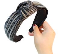 Freundliches geflochtenes Stroh Stirnband mit Knotendetail, breites Band für Frauen, sicheres Slip Haar Accessoire, freundliches Gras Haarband für Frauen
