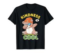 Freundlichkeit ist cool Bing Bear Positivity Zurück in die Schule Spaß Preisgünstiges Grafik-T-Shirt, Herren, Schwarz, XL