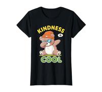 Freundlichkeit ist cool Bing Bear Positivity Zurück in die Schule Spaß Preisgünstiges Grafik-T-Shirt, Damen, Schwarz, XL