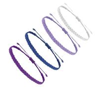 Freundschaftsarmbänder Set für Damen, geflochtene Freundschaftsarmbänder | 4er Set bunte Freundschaftsarmbänder - geflochtene Armbänder Set bunt verstellbar, geflochten, riferimento alla