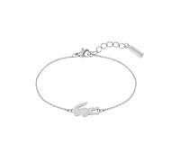 Freundschaftsarmband LACOSTE "Schmuck Edelstahl Parnterarmband CROCODILE", silber (edelstahlfarben), Armbänder, Damen, 19cm, Edelstahl (73213563-0) edelstahlfarben