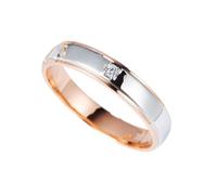 Freundschaftsringe Ringe Damenring Diamanten Silber Roségold 9K Weißgold & Gelbgold mit 0,01 CT Diamant Größe 61 (19.4) Massiv, Nicht Plattiert Aktualisierung 3.0 für Schwester Jubiläum Schmuck