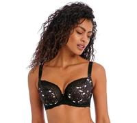 Freya Damen Bügel Rosenblüte Plunge-BH, Durchsichtig, Schwarz, 75E