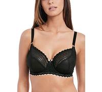 Freya Damen Daisy Lace Underwire Balcony Bra Plunge-BH, schwarz, 80DD