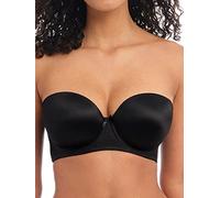Freya Damen Deco UW geformter trägerloser BH, Schwarz, 80DD