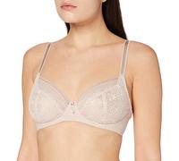 Freya Damen Expression Crochet-Look Underwire Plunge Bra Stiefe BH, Naturfarben/Beige, 60F