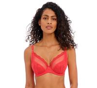 Freya Damen Fatale Bügel Plunge-BH, Durchsichtig, Chilli red, 70DD
