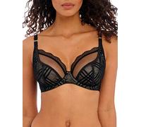 Freya Damen Fatale Bügel Plunge-BH, Durchsichtig, Noir, 70DD