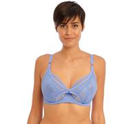 Freya Damen Fatale Underwire High Apex Bra Plunge-BH, Undurchsichtige, Cornflower, 80E