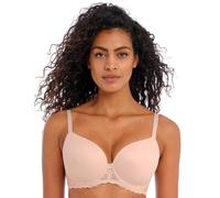 Freya Damen Offbeat Bügel, halbgeformt, tiefes Design T-Shirt-BH, Undurchsichtige, Natürliches Beige, 34HH