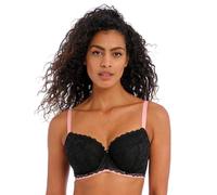 Freya Damen Offbeat Halbschalen mit Bügel Gepolsterter BH, Schwarz, 80D