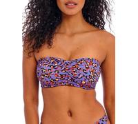 Freya - Santiago Nights Badeanzug mit Bandeau-Bügeln, blau, 75F