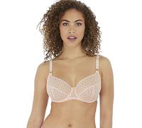 Freya Damen Starlight Balconette-Bügel K-Körbchen, seitlicher Stütz Plunge-BH, Durchsichtig, Rosenwasser, 36GG