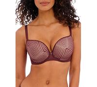 Freya Damen Taillierter geformter Bügel T-Shirt-BH, Blickdicht, Rot (Dark Cherry), 32FF