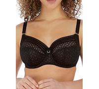 Freya Damen Viva Lace Underwire Side Support Bra BH mit voller Abdeckung, Spitze Noir, 70DD