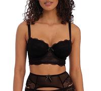 Freya Damen Women's Fancies Underwire Longline Bra BH, Undurchsichtige, Schwarz, 80FF