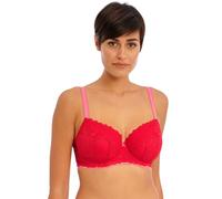 Freya Damen Offbeat Underwire Padded Half Cup Bra Gepolsterter BH, Undurchsichtige, Chilli red, 75E