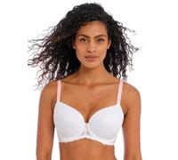 Freya Offbeat Damen-T-Shirt-BH mit Bügel, Demi-geformt, tiefes Design, Weiss/opulenter Garten, 80D