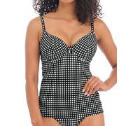 Freya - Tankini-Tankini-Tankini-Oberteil mit Bügel, Check in Monochrom - 95 K, Schwarz