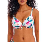 Freya - Trikotoberteil mit Bügeln, Palm Paradise, Weiß - 90F, weiß