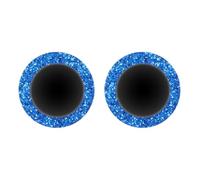 Frida's Wollhaus 1 Paar Sicherheitsaugen Glitzer Stofftiere, Puppen, Häkeln, Amigurumi, Accessoires, Basteln, Stricken, Nähen (215 | Blau, 12 mm)