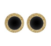 Frida's Wollhaus 1 Paar Sicherheitsaugen Glitzer Stofftiere, Puppen, Häkeln, Amigurumi, Accessoires, Basteln, Stricken, Nähen (GO | Gold, 12 mm)