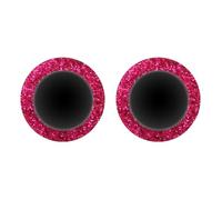 Frida's Wollhaus 1 Paar Sicherheitsaugen Glitzer Stofftiere, Puppen, Häkeln, Amigurumi, Accessoires, Basteln, Stricken, Nähen (786 | Pink, 12 mm)