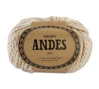 Frida's Wollhaus Drops 100 g Andes Stricken Häkeln Alpaka Schurwolle Alpaca Garn 28 Farben (0206 | Hellbeige | Mix)
