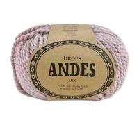 Frida's Wollhaus Drops 100 g Andes Stricken Häkeln Alpaka Schurwolle Alpaca Garn 28 Farben (4276 | Nebelrosa | Mix)