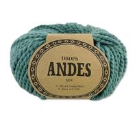 Frida's Wollhaus Drops 100 g Andes Stricken Häkeln Alpaka Schurwolle Alpaca Garn 28 Farben (7130 | Meeresgrün | Mix)