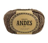Frida's Wollhaus Drops 100 g Andes Stricken Häkeln Alpaka Schurwolle Alpaca Garn 28 Farben (9026 | Mittelbraun | Mix)