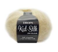 Frida's Wollhaus Drops 25 g Kid-Silk Mohair & Seide Lacegarn Beilaufgarn Flauschig 47 Farben (29 | Vanille)