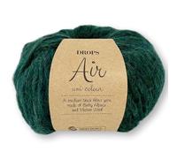 Frida's Wollhaus Drops 50 g Air Stricken Häkeln Alpaka Schurwolle Alpaca Superweich 50 Farben (19 | Waldgrün Uni)