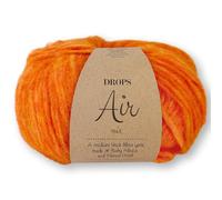 Frida's Wollhaus Drops 50 g Air Stricken Häkeln Alpaka Schurwolle Alpaca Superweich 50 Farben (38 | Elektrisches Orange Mix)