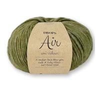 Frida's Wollhaus Drops 50 g Air Stricken Häkeln Alpaka Schurwolle Alpaca Superweich 50 Farben (47 | Oregano Uni)