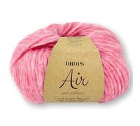 Frida's Wollhaus Drops 50 g Air Stricken Häkeln Alpaka Schurwolle Alpaca Superweich 50 Farben (52 | Rosenblüte Uni)