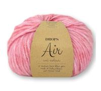 Frida's Wollhaus Drops 50 g Air Stricken Häkeln Alpaka Schurwolle Alpaca Superweich 50 Farben (53 | Erdbeereis Uni)