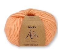 Frida's Wollhaus Drops 50 g Air Stricken Häkeln Alpaka Schurwolle Alpaca Superweich 50 Farben (54 | Süße Aprikose Uni)