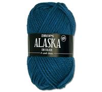 Frida's Wollhaus Drops 50 g Alaska Uni und Mix Häkeln Stricken Filzen Schurwolle 30 Farben (Uni 52 | Petrol)