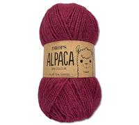 Frida's Wollhaus Drops 50 g Alpaca Alpaka Wolle Garn Häkeln Stricken weich 51 Farben (uni colour 3770 | Himbeerrose)
