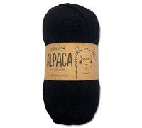 Frida's Wollhaus Drops 50 g Alpaca Alpaka Wolle Garn Häkeln Stricken weich 51 Farben (uni colour 8903 | Schwarz)