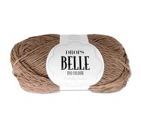 Frida's Wollhaus Drops 50 g Belle Baumwolle Wolle Viscose Leinen Babygarn Sommergarn Stricken Häkeln 20 Farben (25 | Waldbraun)