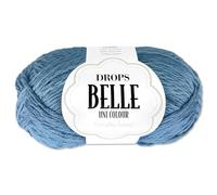Frida's Wollhaus Drops 50 g Belle Baumwolle Wolle Viscose Leinen Babygarn Sommergarn Stricken Häkeln 20 Farben (13 | Dunkel Jeansblau)