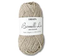 Frida's Wollhaus Drops 50 g Bomull-Lin Baumwollmischgarn Stricken Häkeln Wolle Garn 9 Farben (11 | Beige)