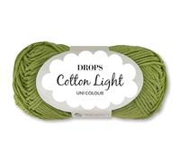 Frida's Wollhaus Drops 50 g Cotton Light Baumwollmischgarn Stricken Häkeln Wolle Garn 33 Farben (11 | Apfelgrün)