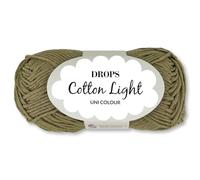 Frida's Wollhaus Drops 50 g Cotton Light Baumwollmischgarn Stricken Häkeln Wolle Garn 33 Farben (12 | Khakigrün)