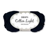 Frida's Wollhaus Drops 50 g Cotton Light Baumwollmischgarn Stricken Häkeln Wolle Garn 33 Farben (20 | Schwarz)