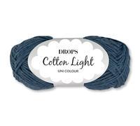 Frida's Wollhaus Drops 50 g Cotton Light Baumwollmischgarn Stricken Häkeln Wolle Garn 33 Farben (26 | Dark Wash)